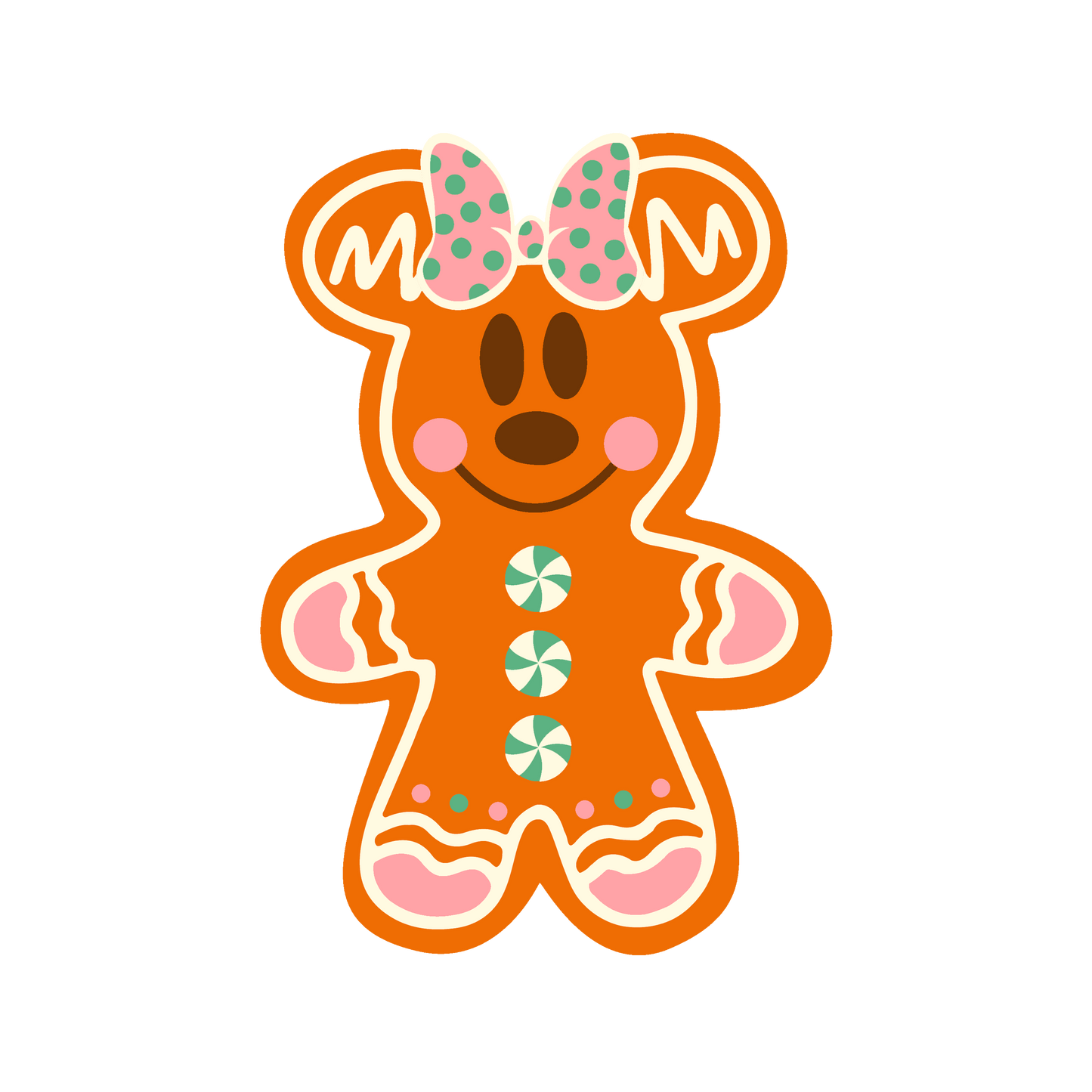 Gingerbread Minnie Cookie Sticker