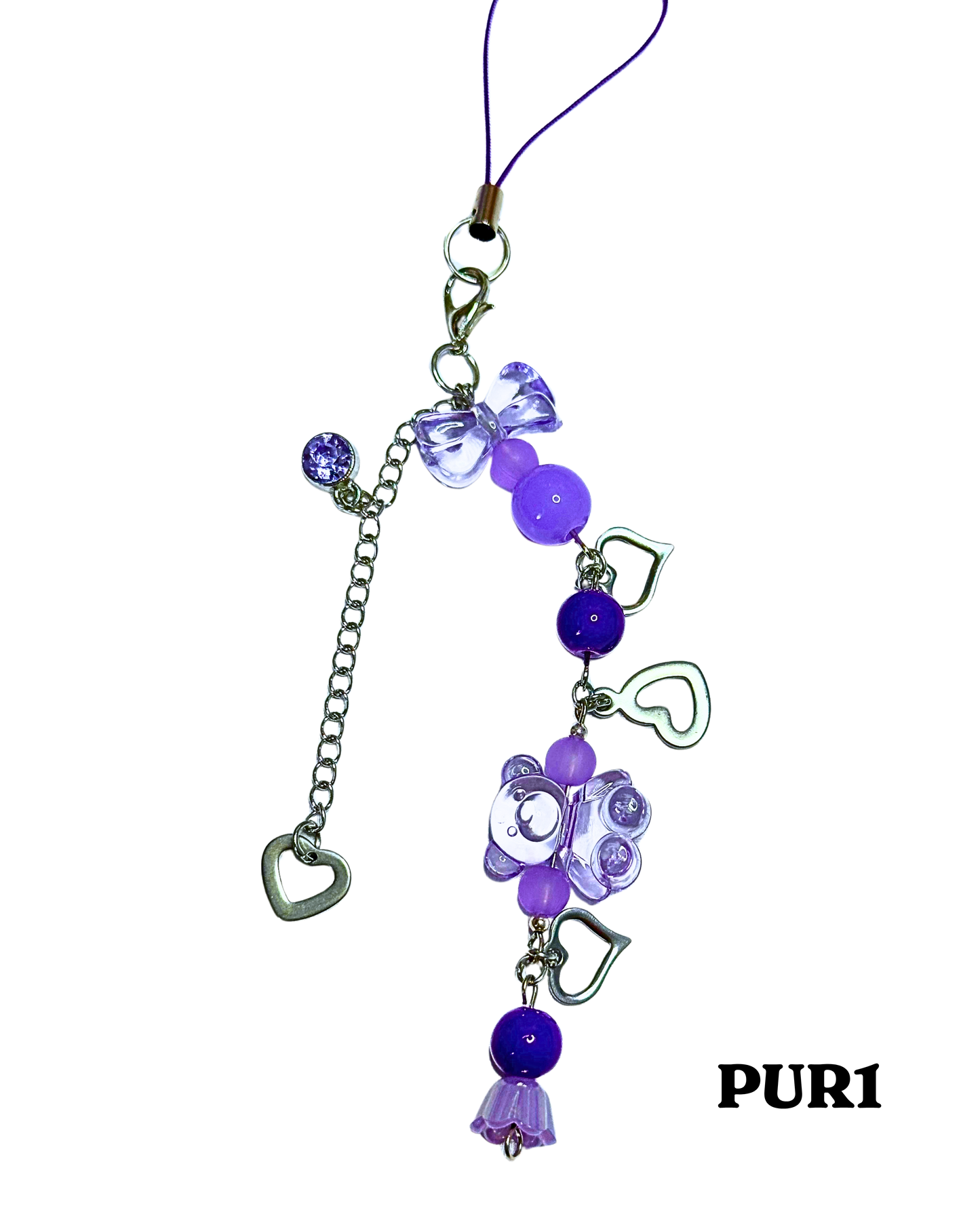 Purple Phone Charms