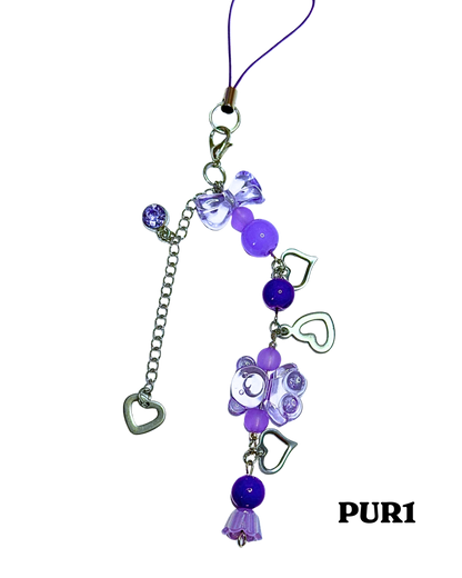 Purple Phone Charms