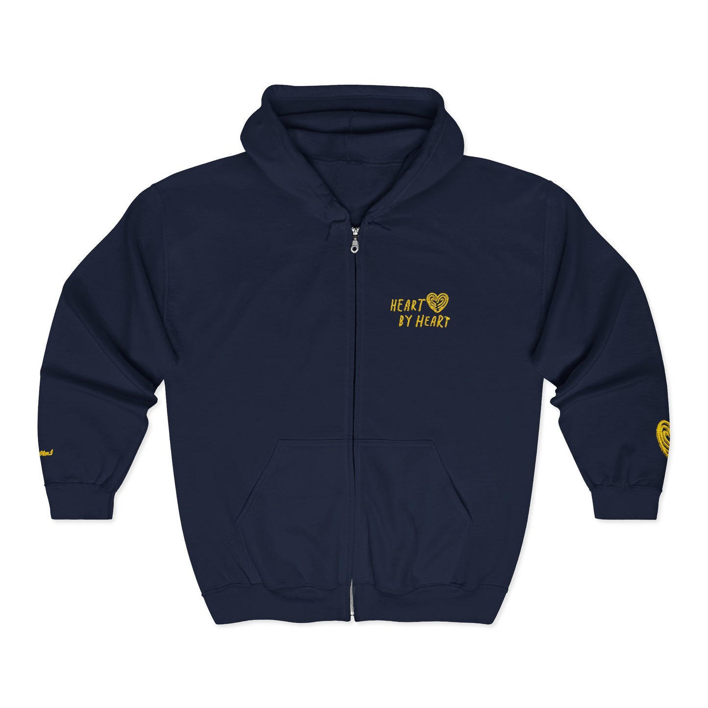 “Heart By Heart” Zip-Up Hoodie Sweater