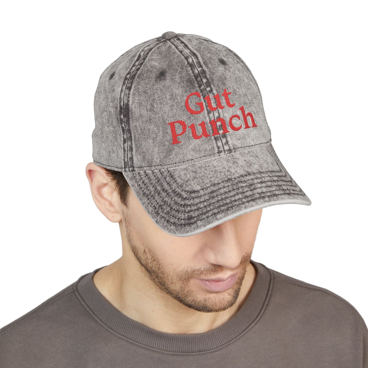 “Gut Punch” Vintage Distressed Cap Hat