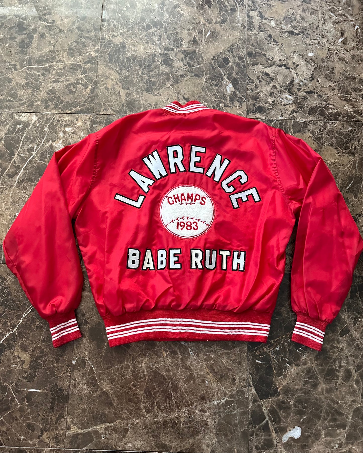 VTG 1983 “Joe” Babe Ruth Baseball League Champion Varsity Jacket (L)
