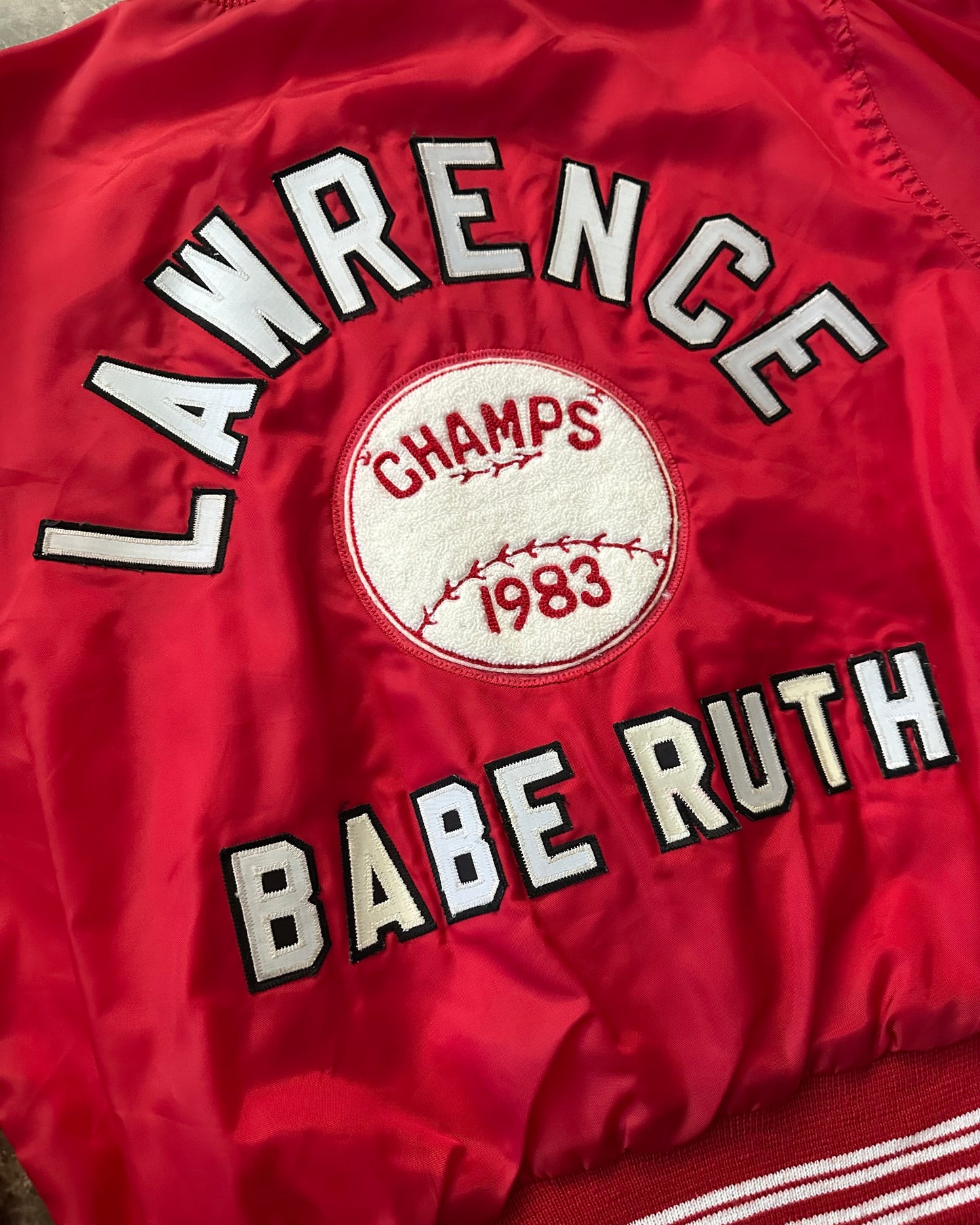 VTG 1983 “Joe” Babe Ruth Baseball League Champion Varsity Jacket (L)