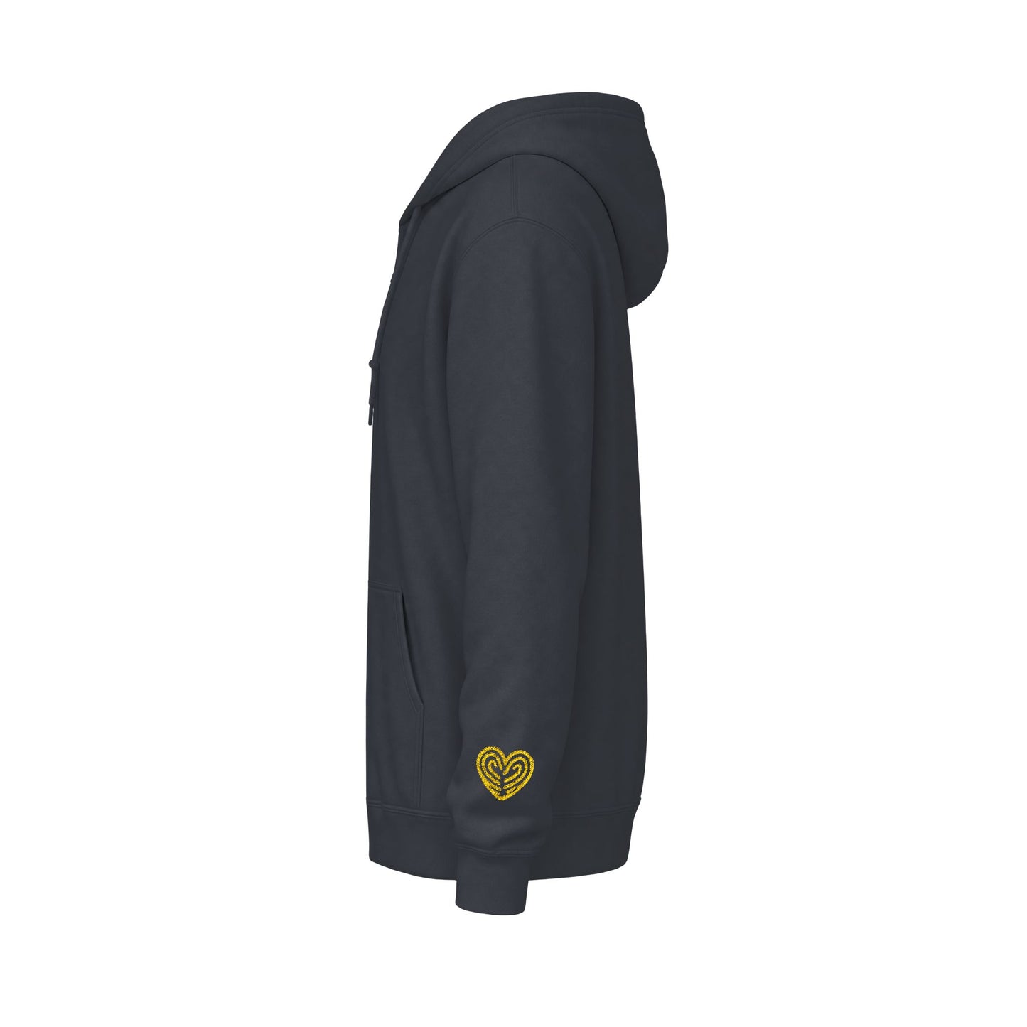 “Heart By Heart” Zip-Up Hoodie Sweater