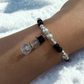 Snowman Glass Pearlized Bracelet