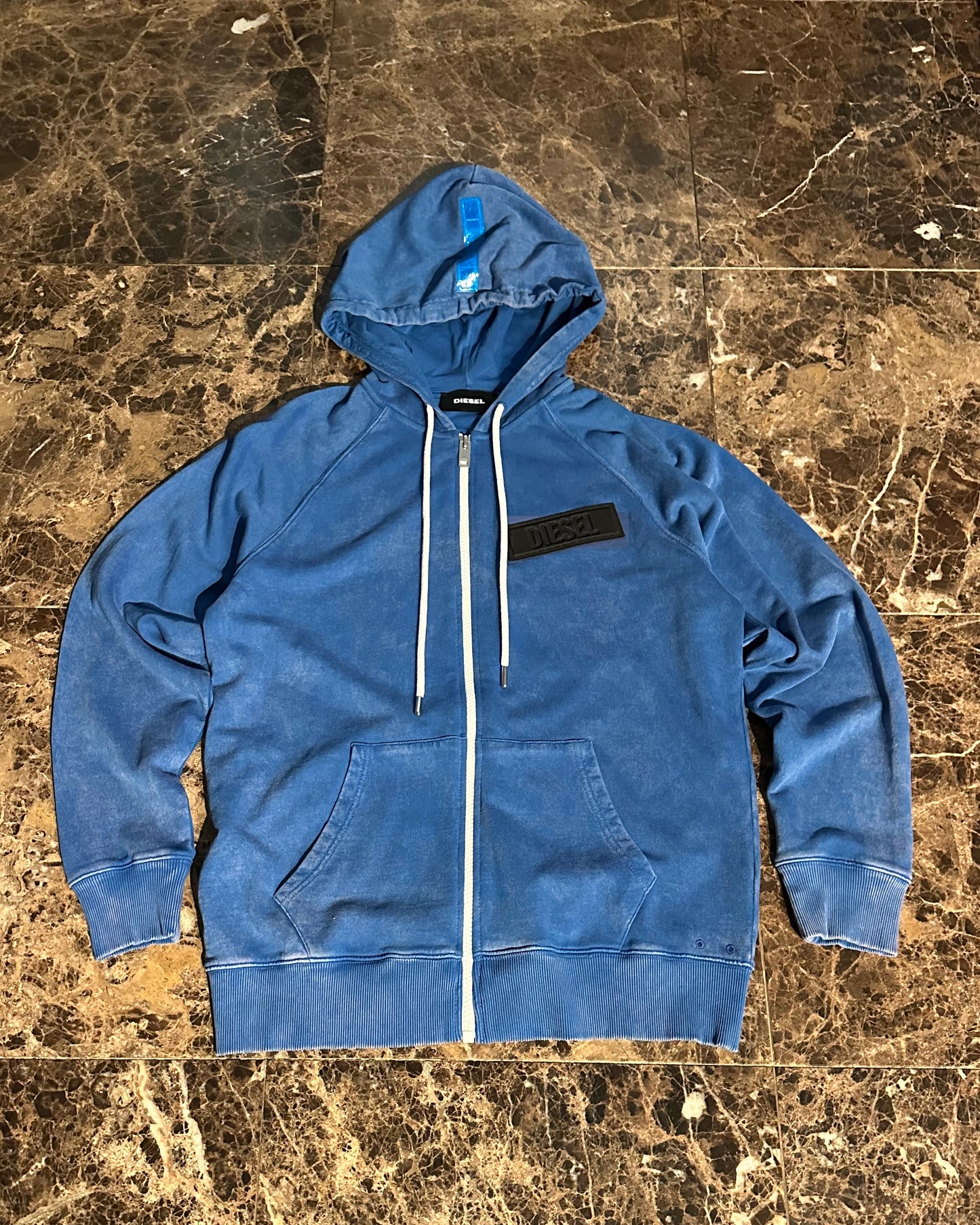 NWT ‘Diesel’ Distressed Zip Up Hoodie Jacket