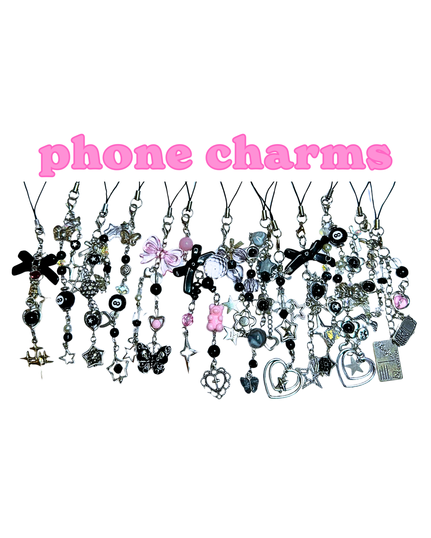 Black Phone Charms