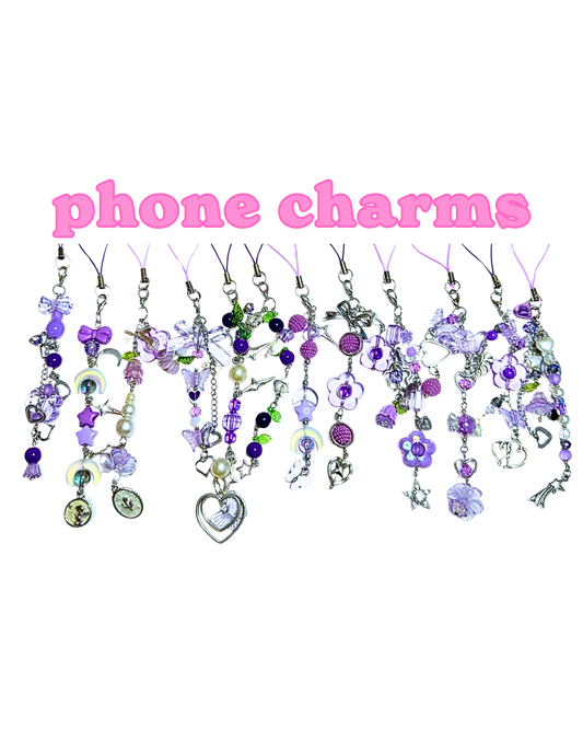 Purple Phone Charms
