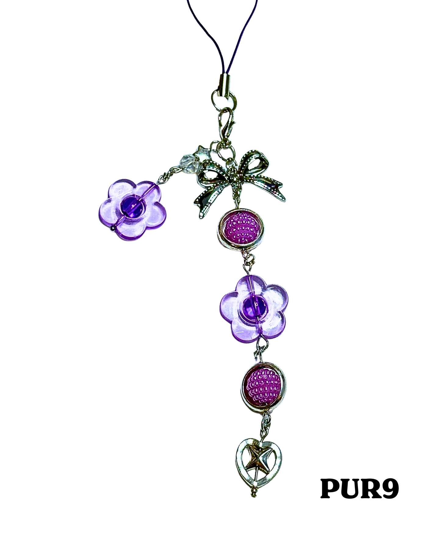 Purple Phone Charms
