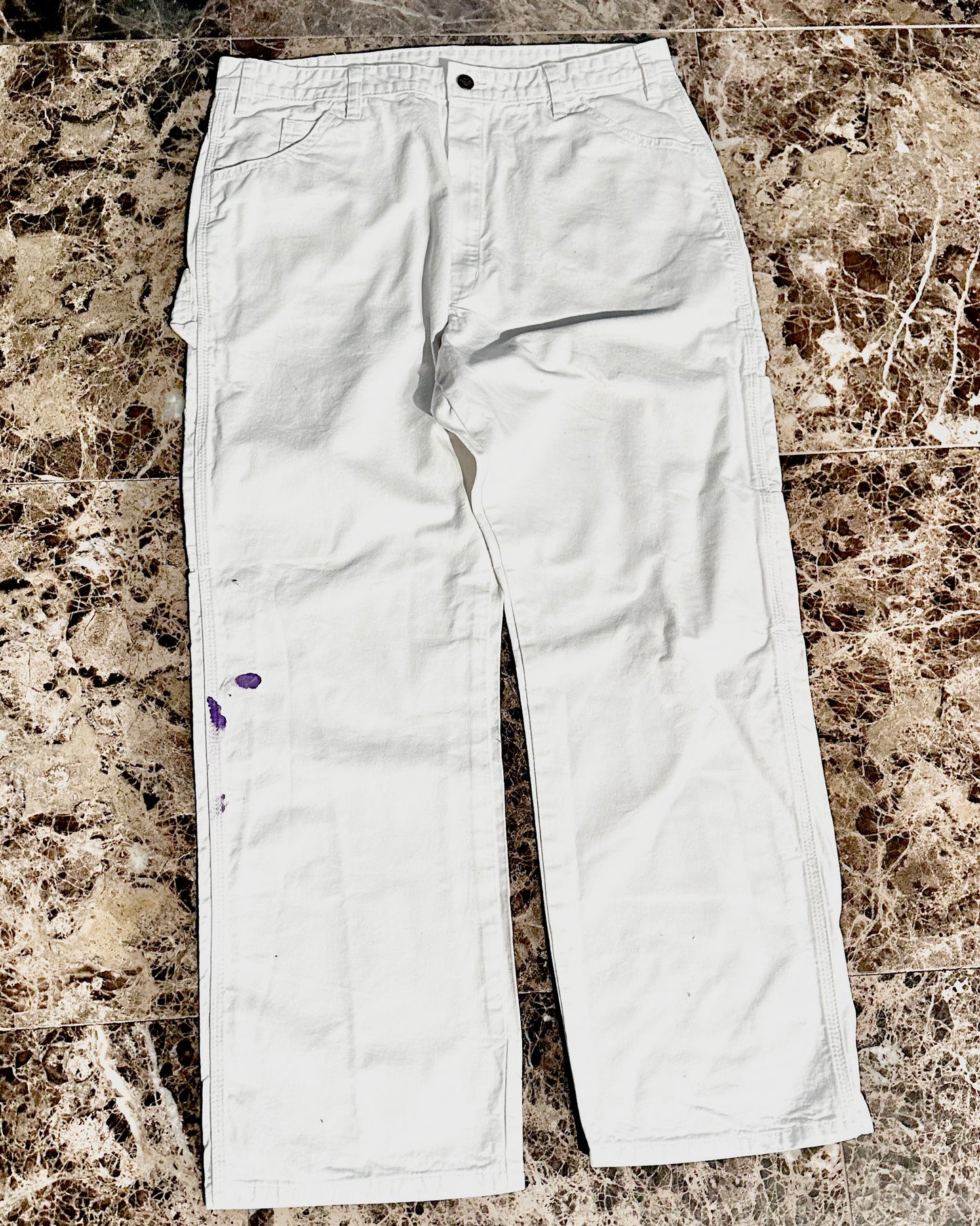 Second-Hand ‘Dickies’ White Carpenter Pants