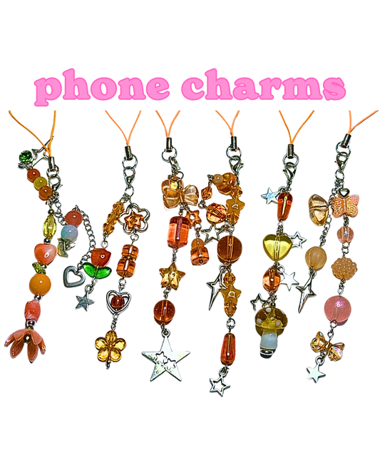 Orange Phone Charms