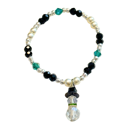 Snowman Glass Pearlized Bracelet