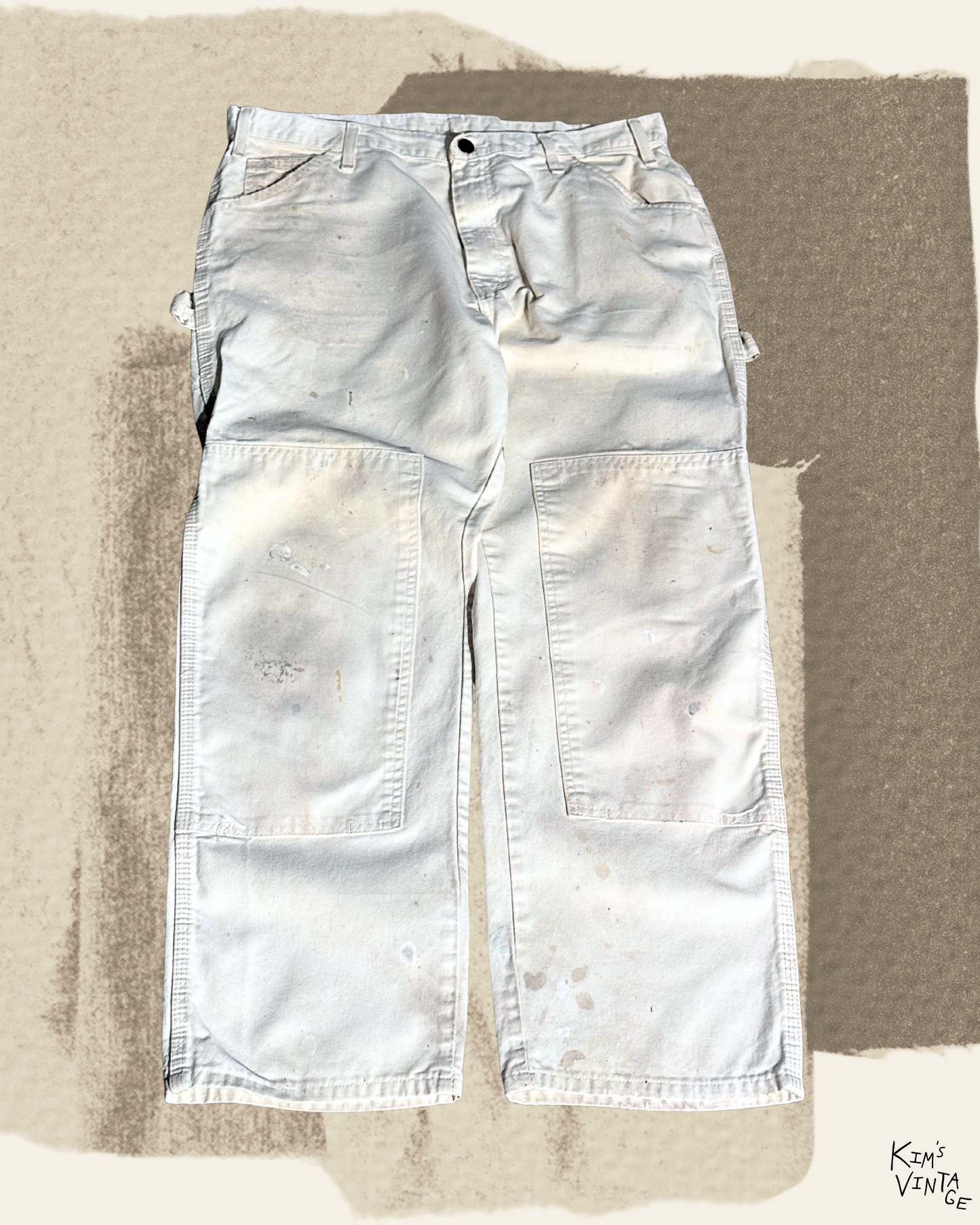 VTG 80s/90s ‘Dickies’ Beige Double Knee Carpenter Pants