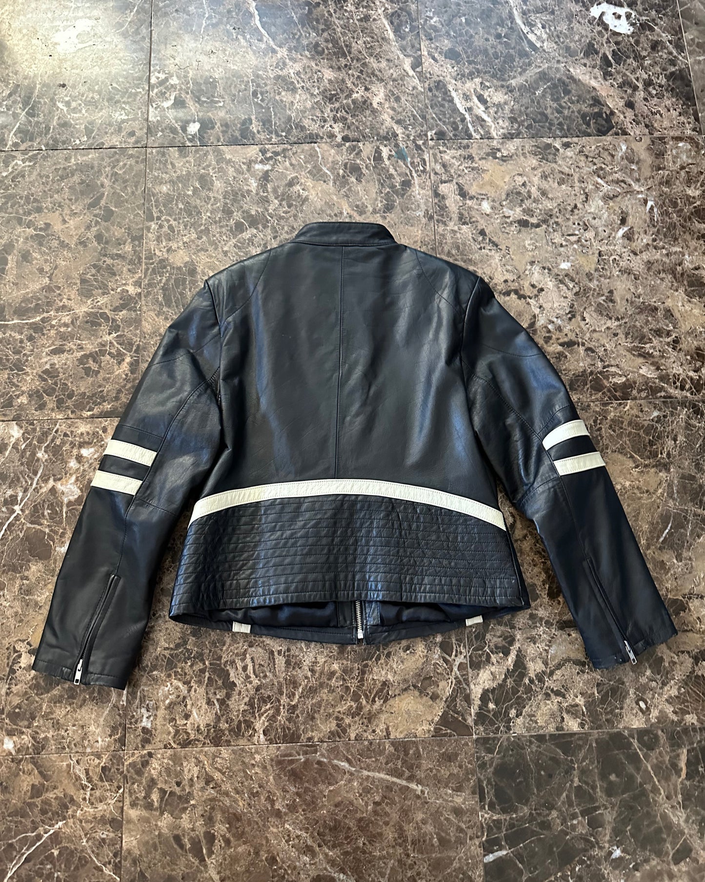 VTG Wilsons Maxima Leather Motorcycle Jacket (L)