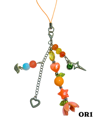 Orange Phone Charms
