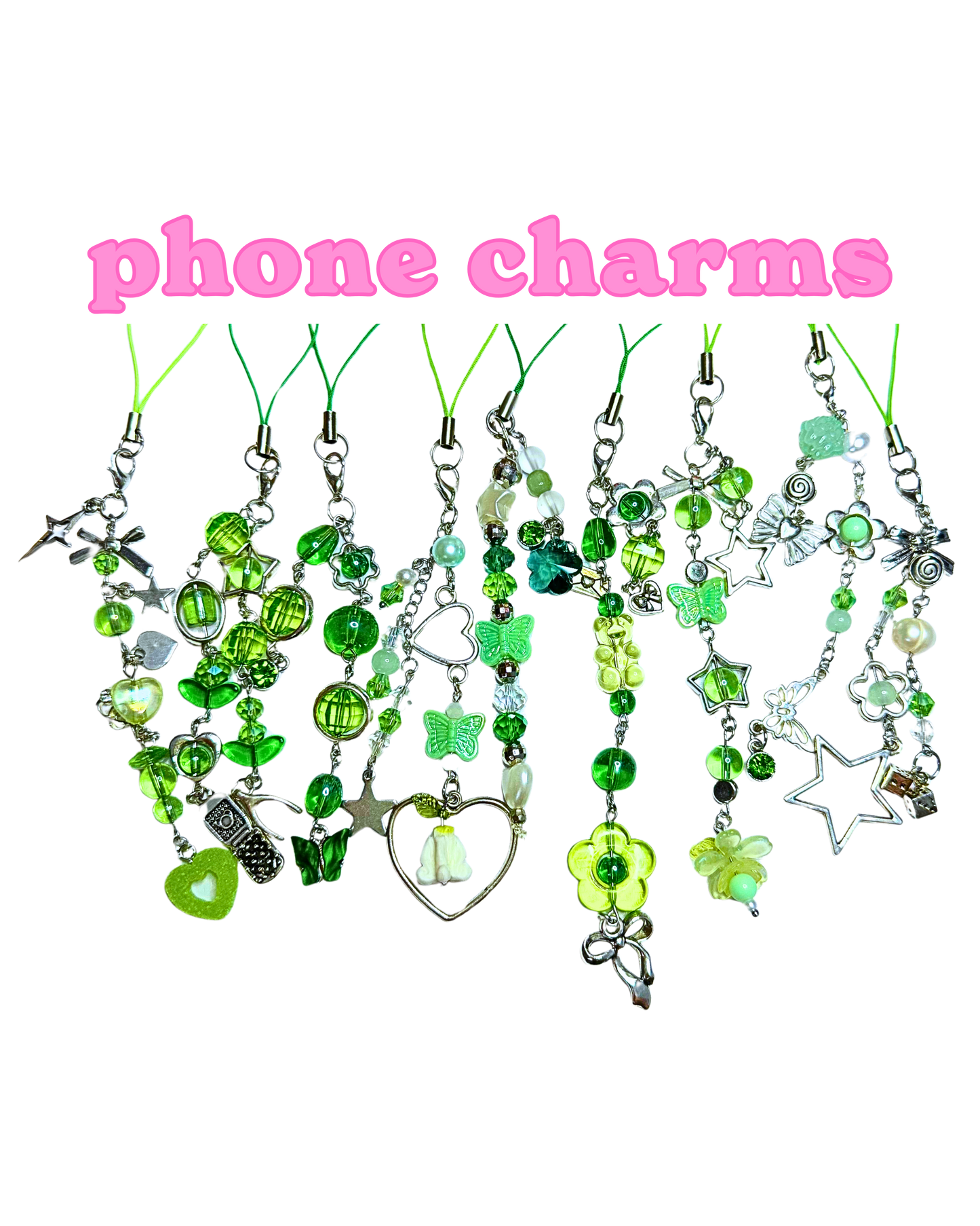 Green Phone Charms