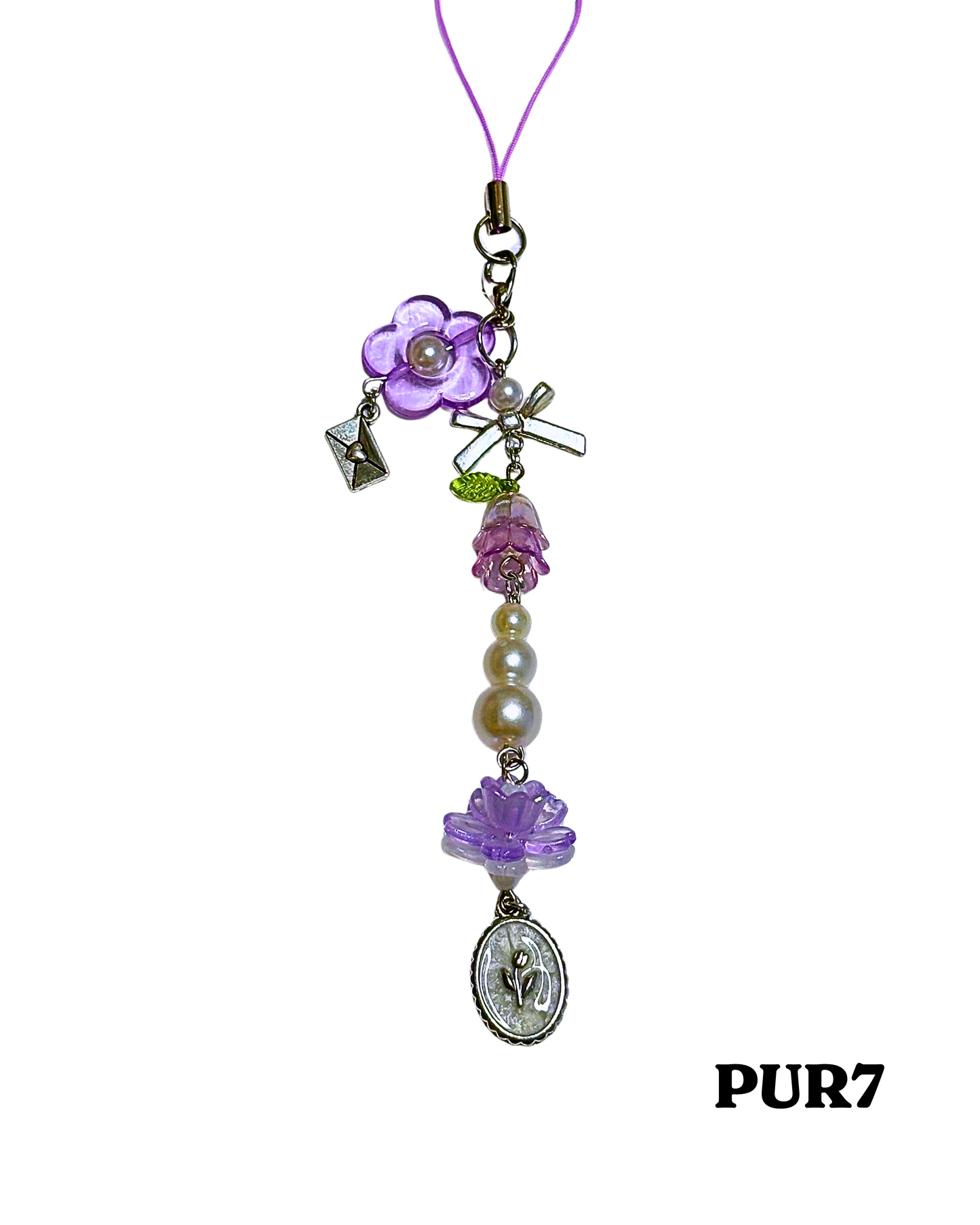 Purple Phone Charms