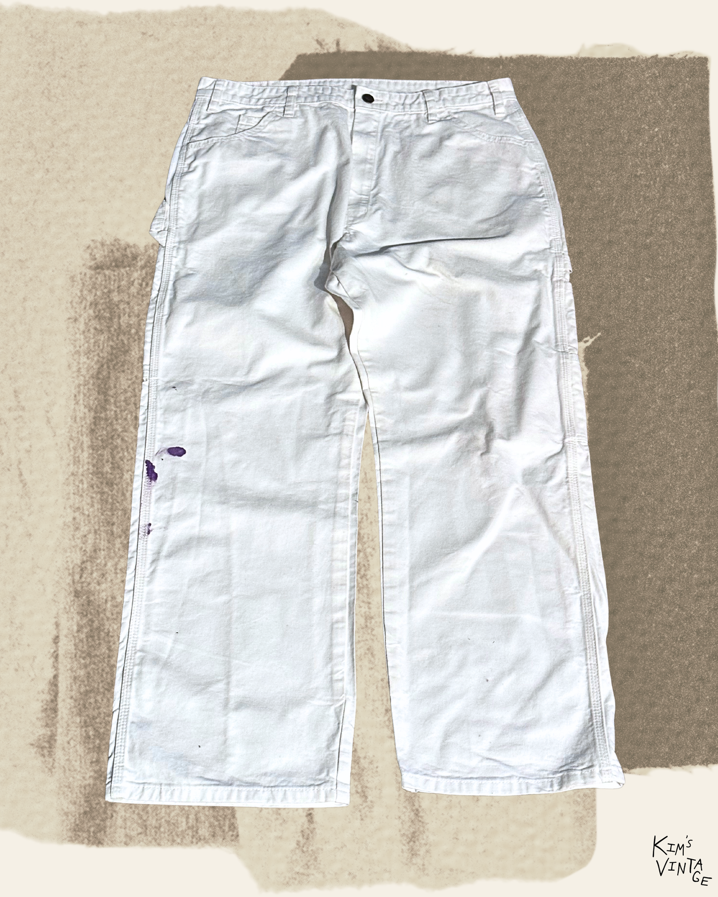 Second-Hand ‘Dickies’ White Carpenter Pants