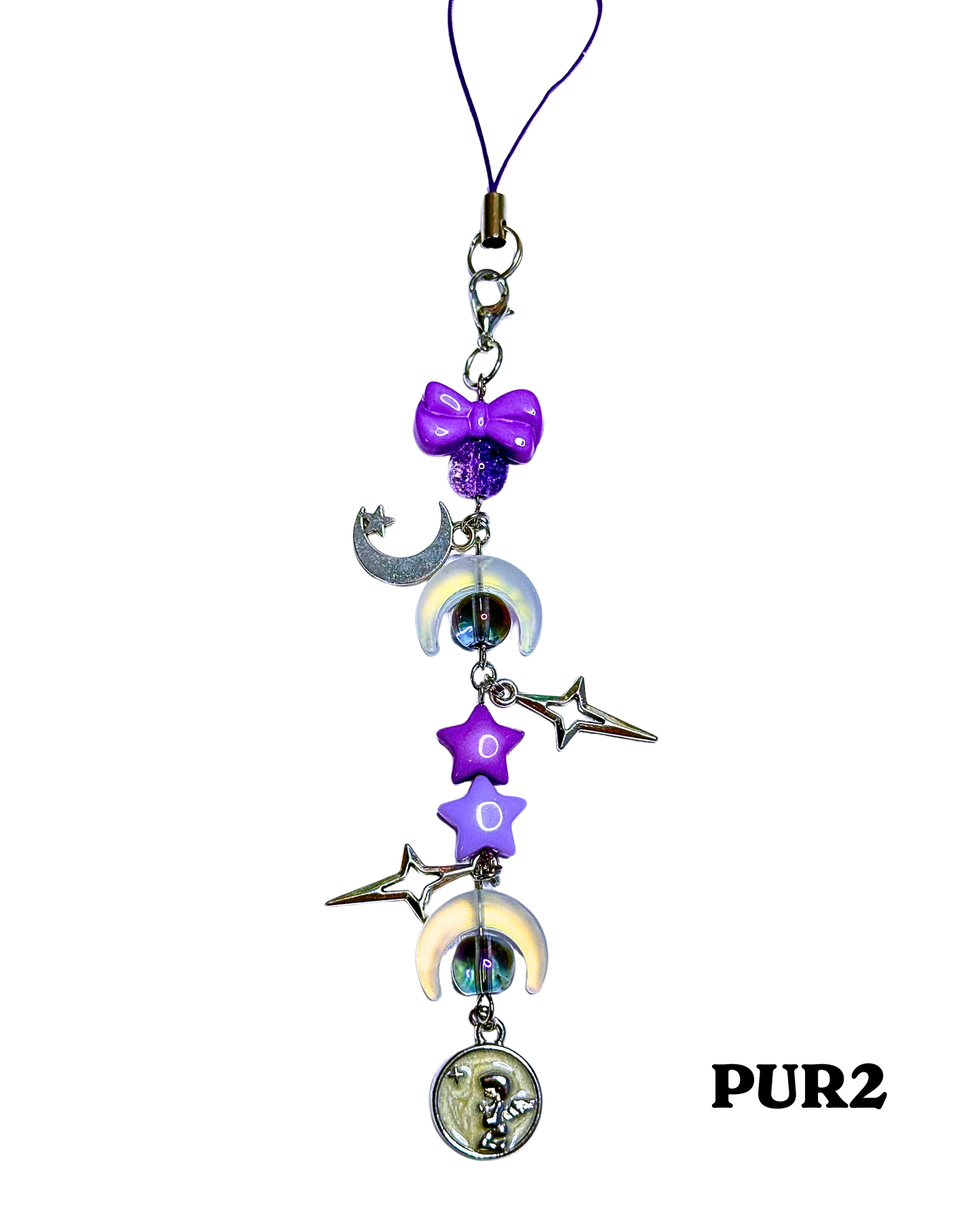 Purple Phone Charms