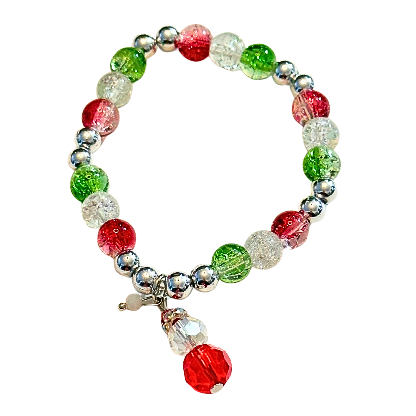 Santa Glass Holiday Bracelet