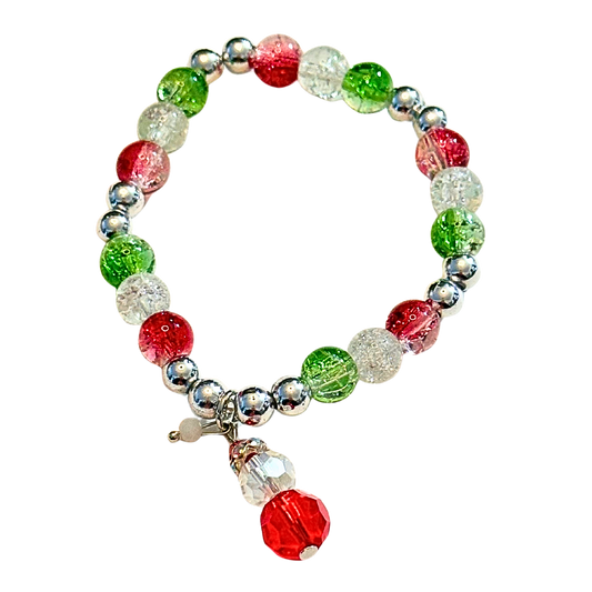 Santa Glass Holiday Bracelet