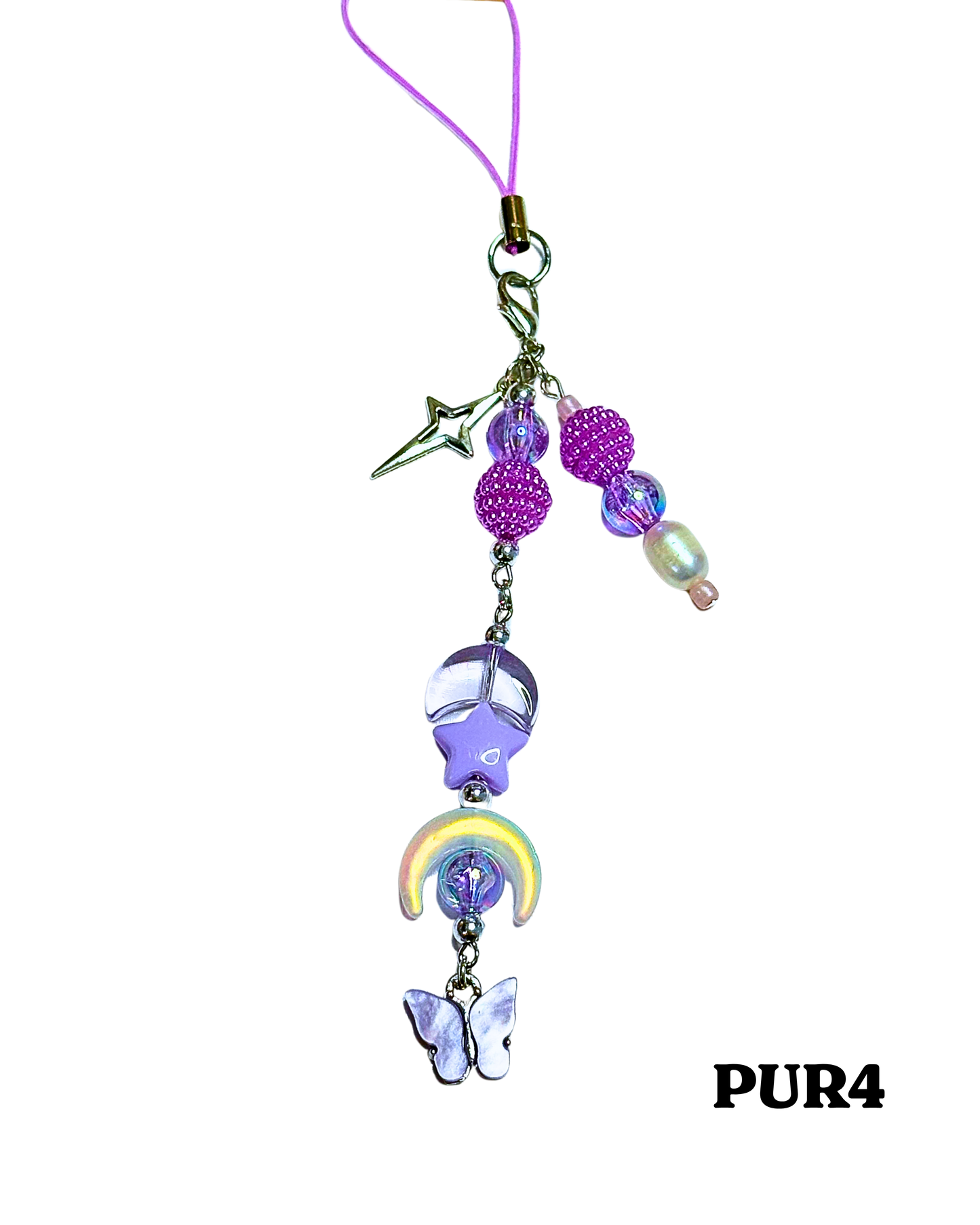 Purple Phone Charms