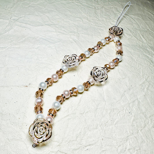 Rose Gold Garden Phone Charm Strap