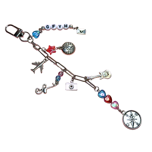 Greetings From Your Hometown Bag Charm Keychain
