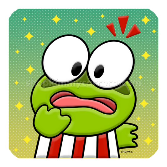 Scared Keroppi Sticker