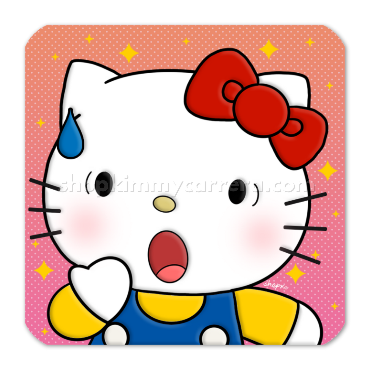 Overwhelmed Kitty Sticker