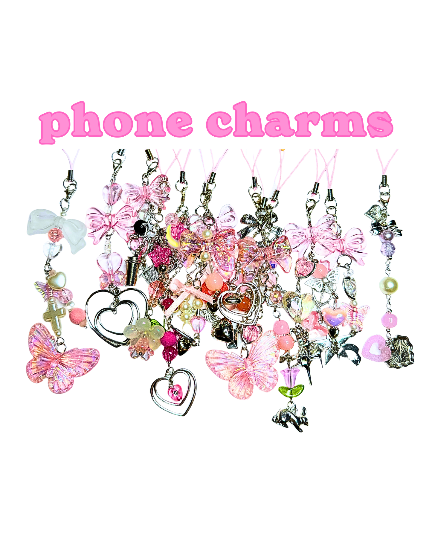 Pink Phone Charms