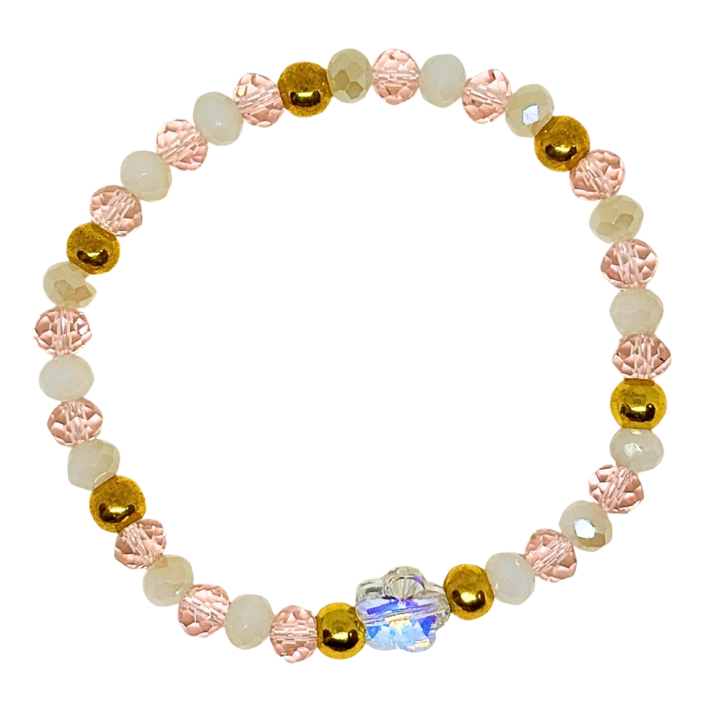 Iridescent Flower Pink Bracelet