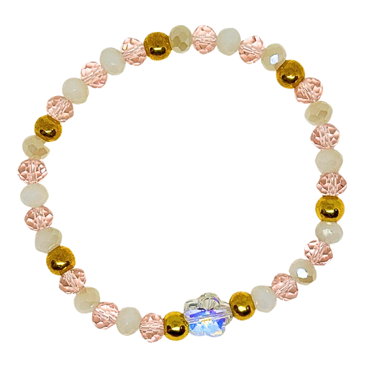 Iridescent Flower Pink Bracelet