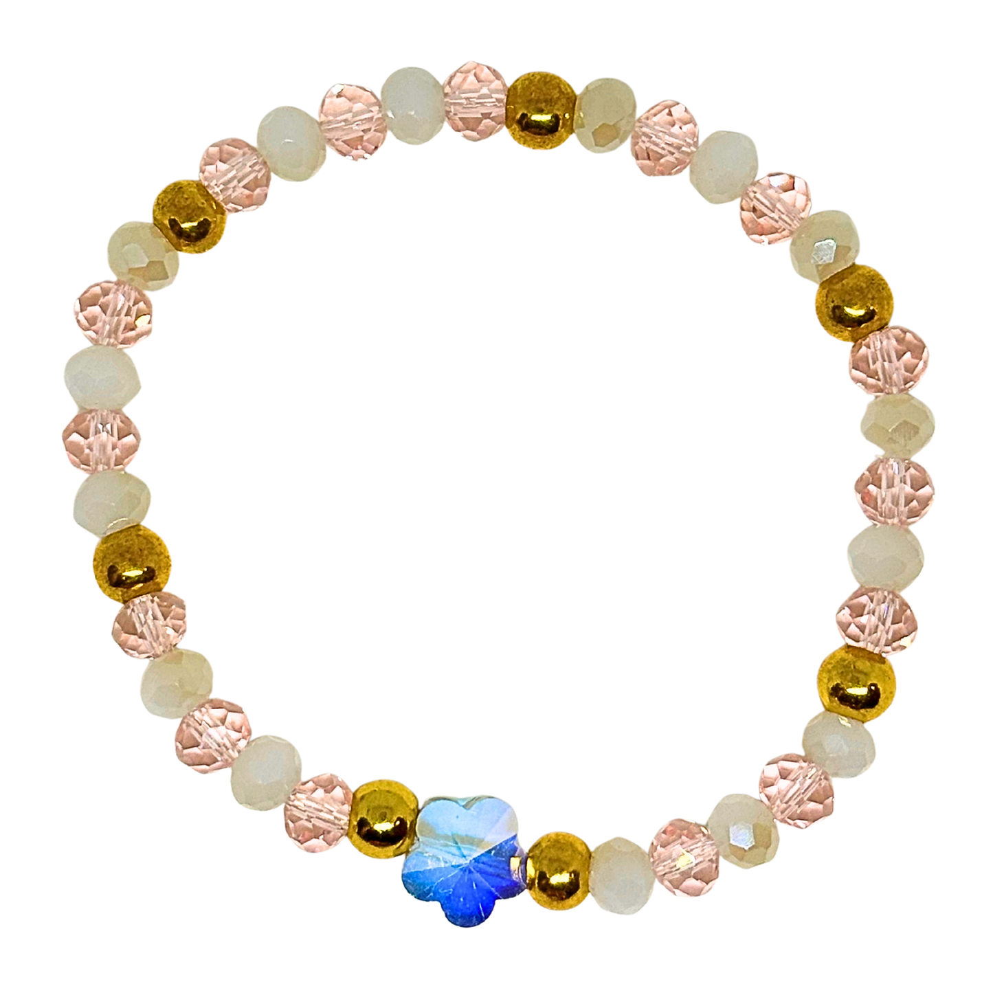 Iridescent Flower Pink Bracelet