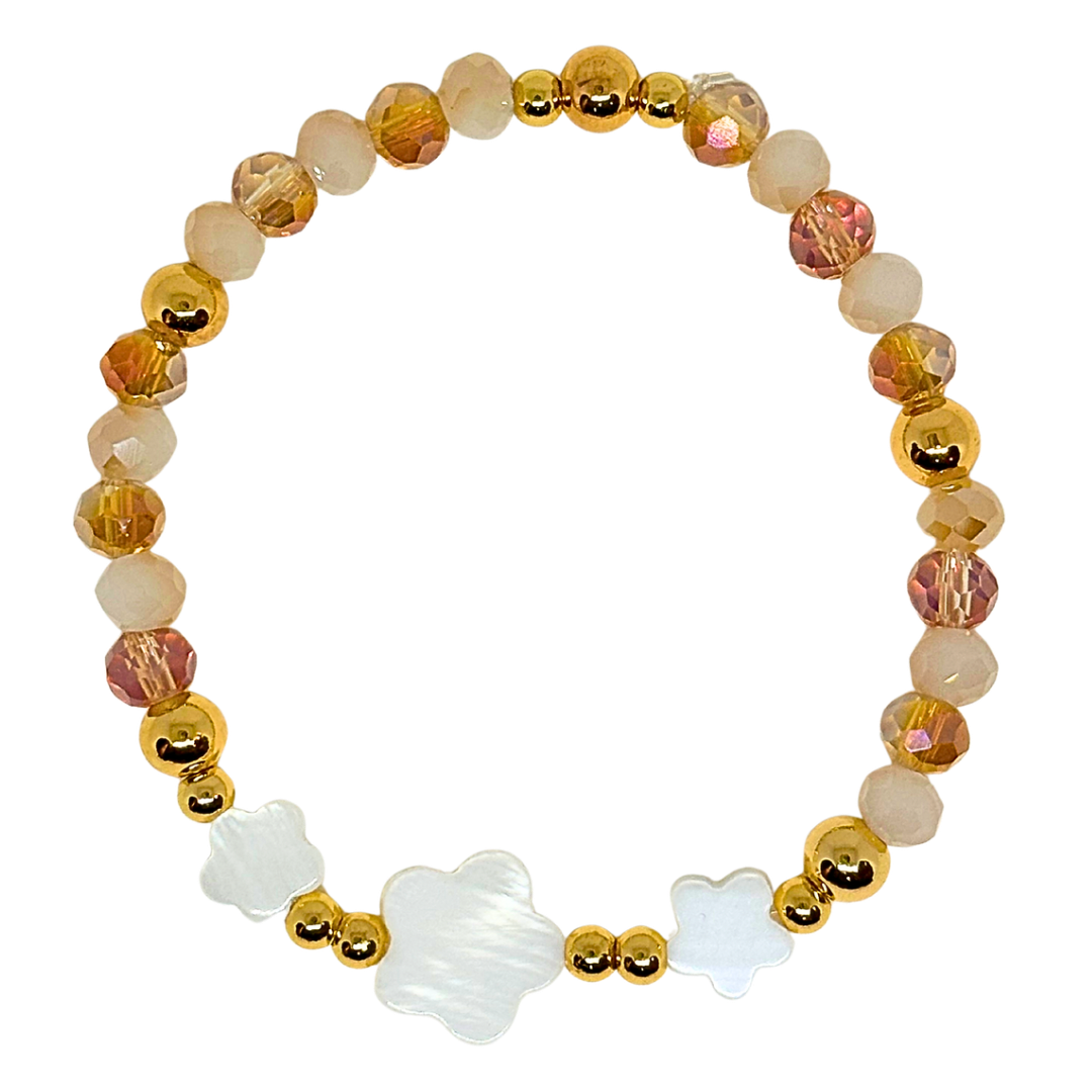 Three Shell Flower Bracelet