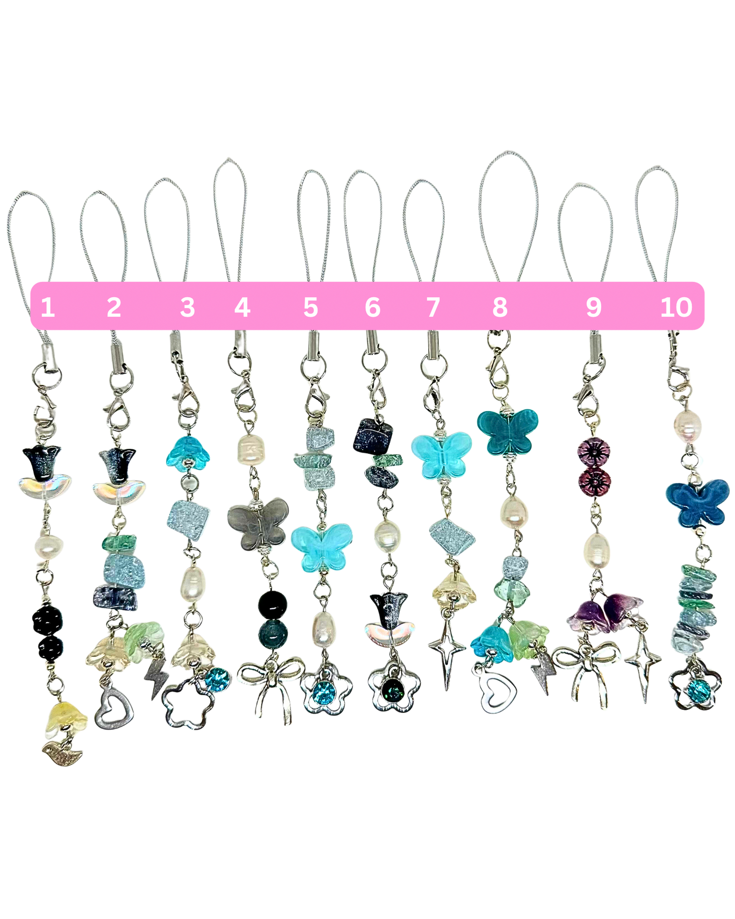 Whimsy Cool Tone Phone Charms (Varies)