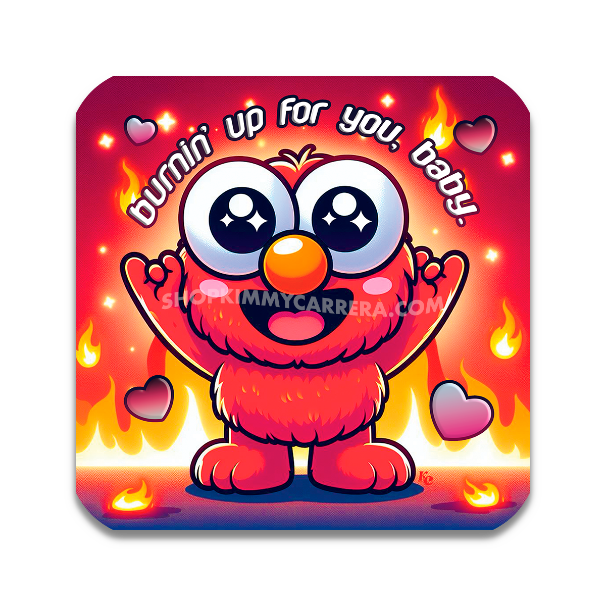 Elmo Is Burnin’ Up Sticker