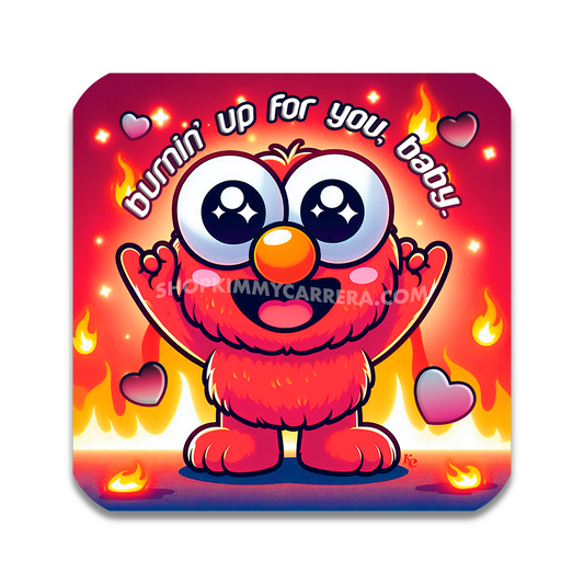 Elmo Is Burnin’ Up Sticker