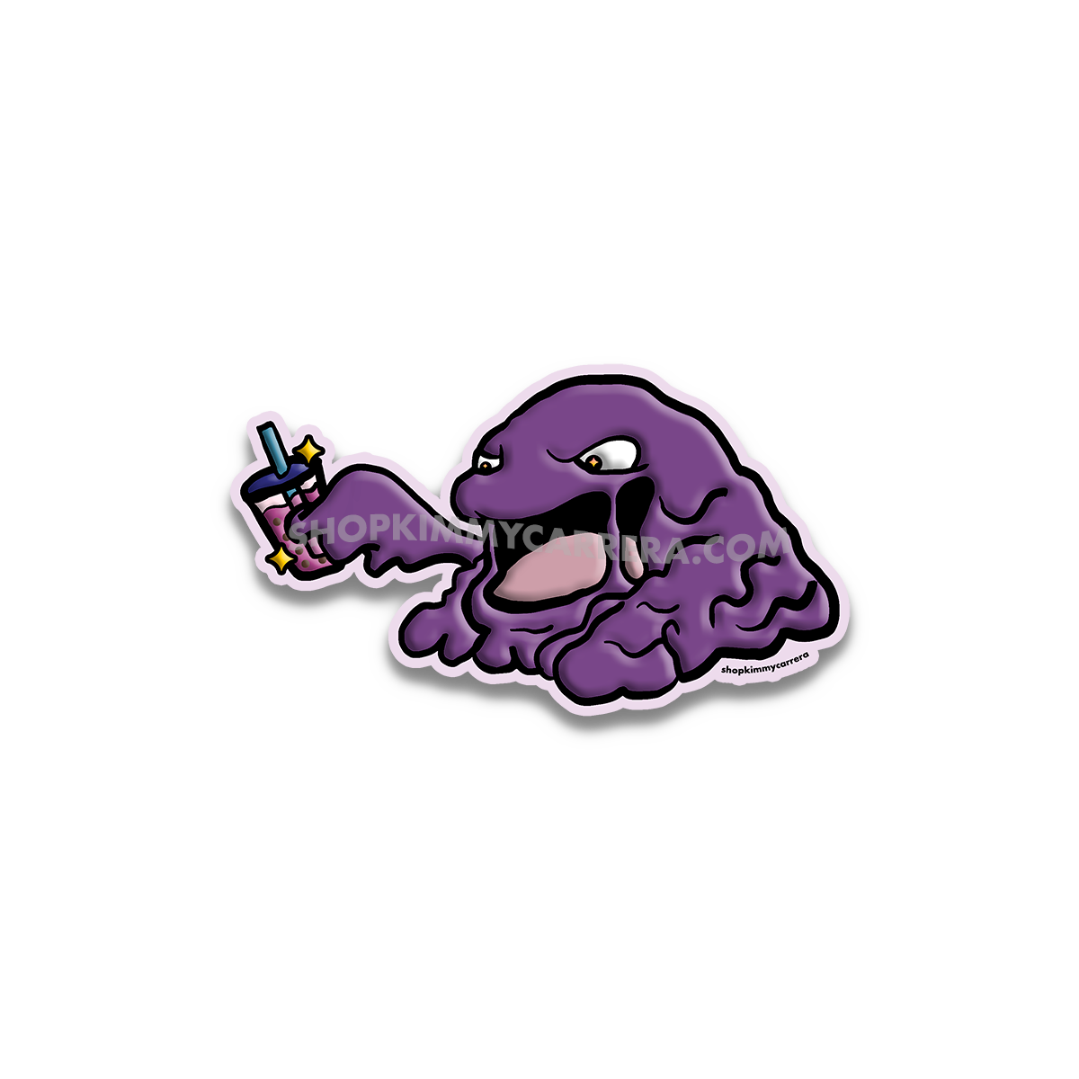 Muk Loves Boba Sticker