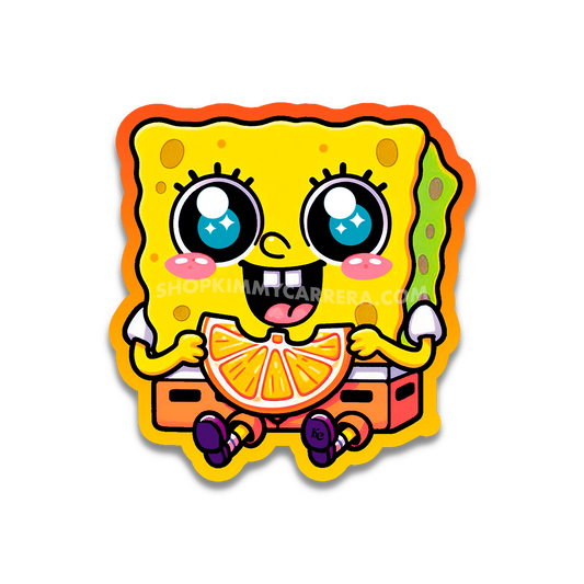 Spongebob Orange Peel Theory Sticker