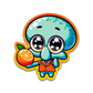 Squidward Orange Peel Theory Sticker