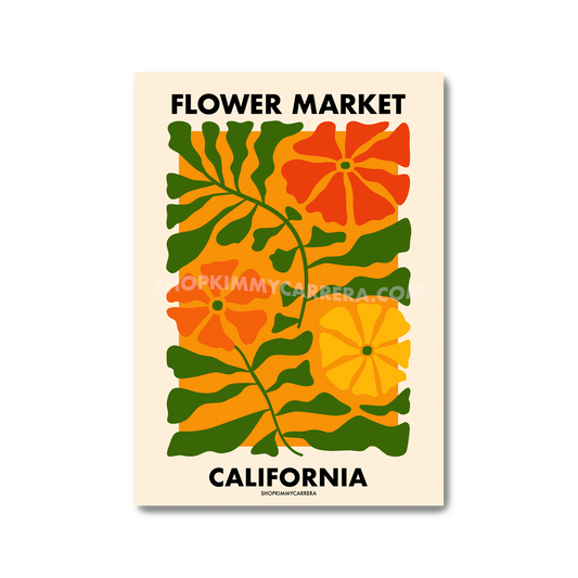 California Flower Market Art Print