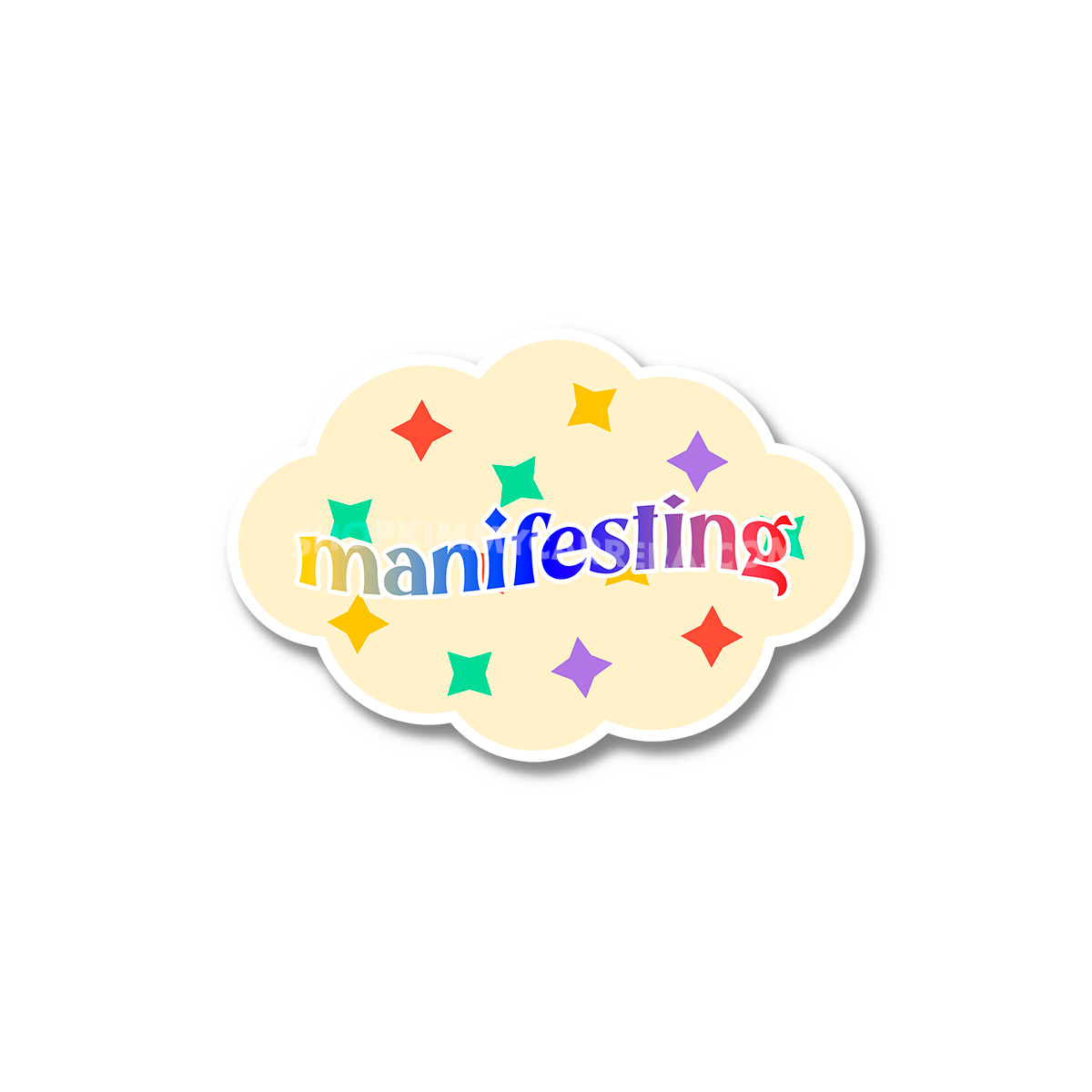 Manifesting Cloud Sticker