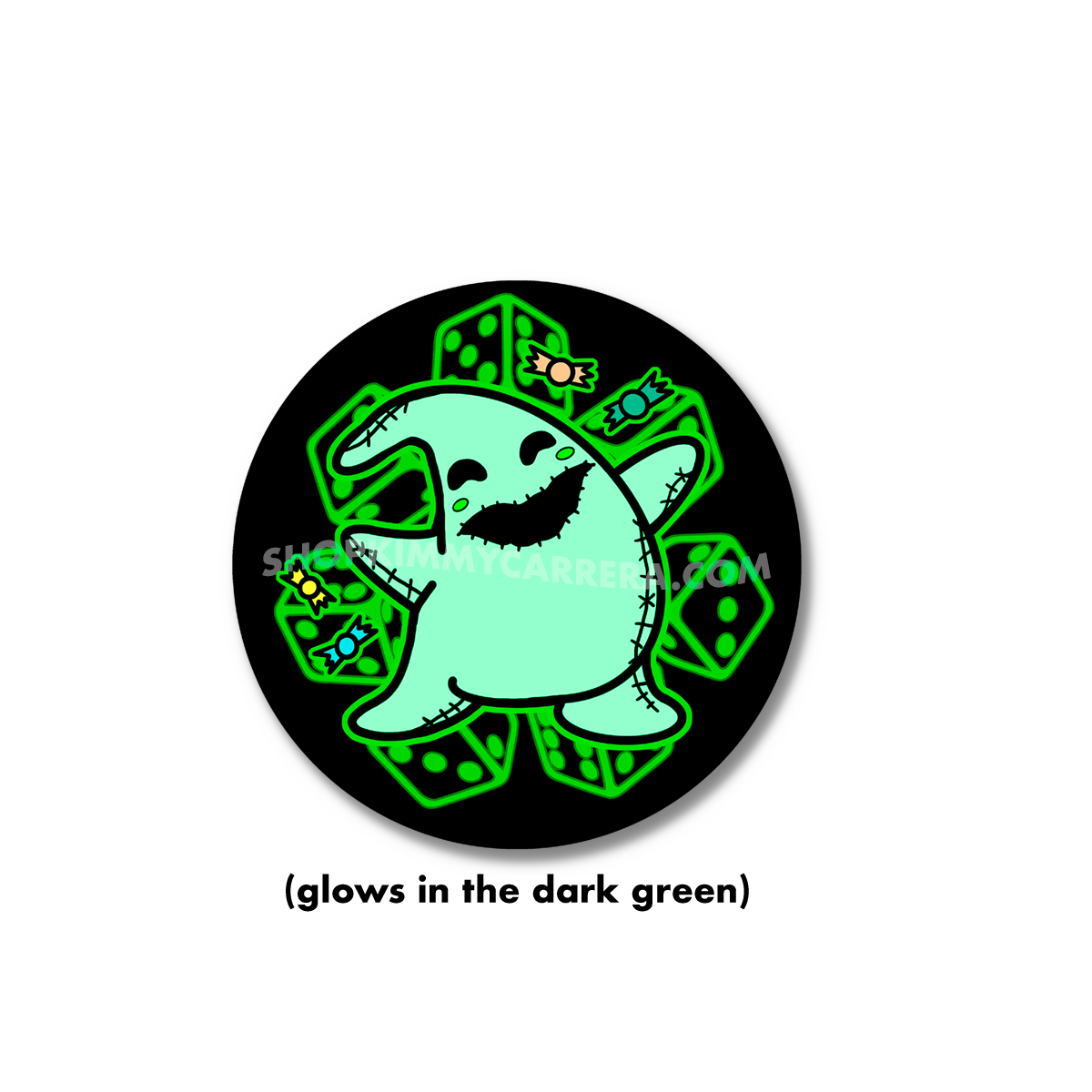 Oogie Boogie Glows Sticker